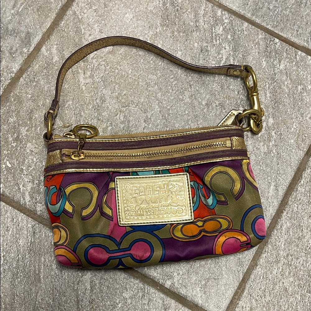 Coach Colorful Patterned Wristlet